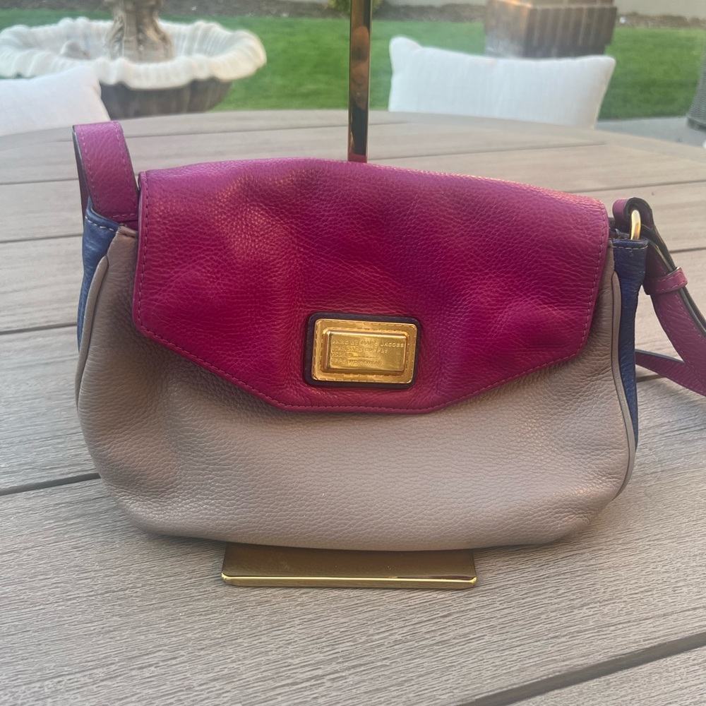Marc Jacobs Pink and Gray Crossbody Bag